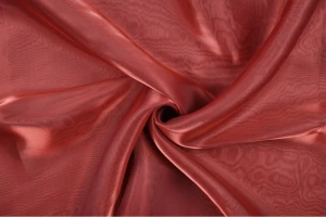 Organza dwutonowa 150cm zgaszona czerwień
